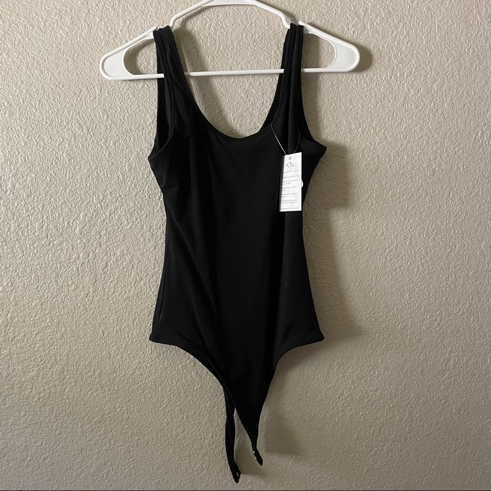 Black scoopneck brami bodysuit